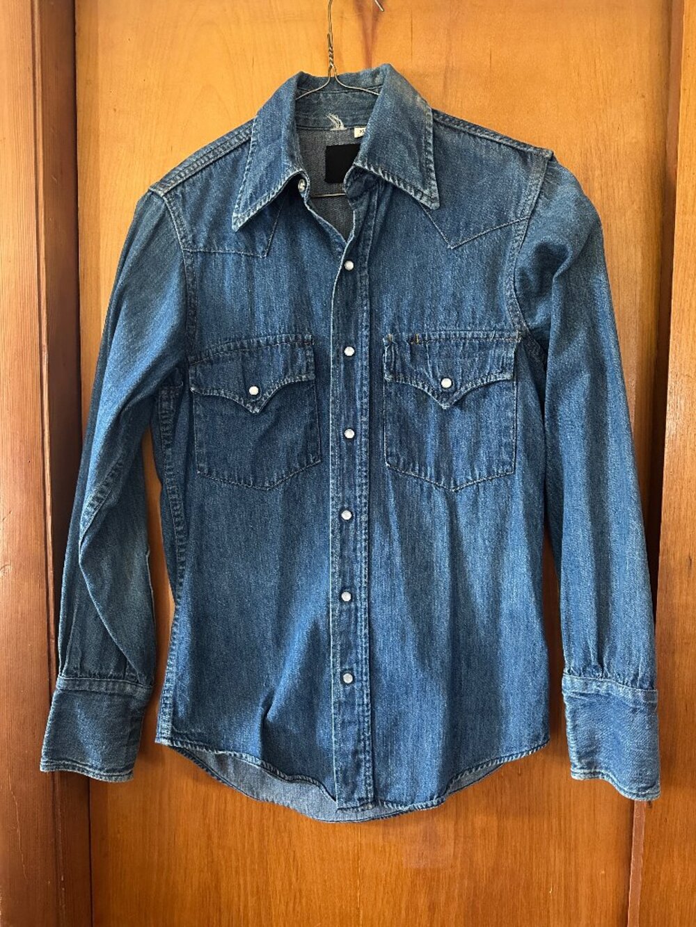 Retro Western Denim Shirt/Blouse - Small